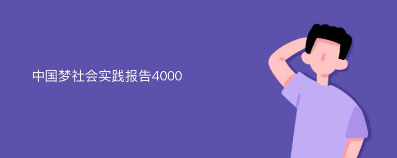 中国梦社会实践报告4000